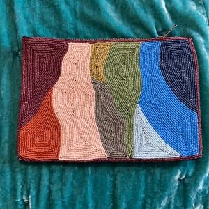 Ink & Alloy Beaded clutch